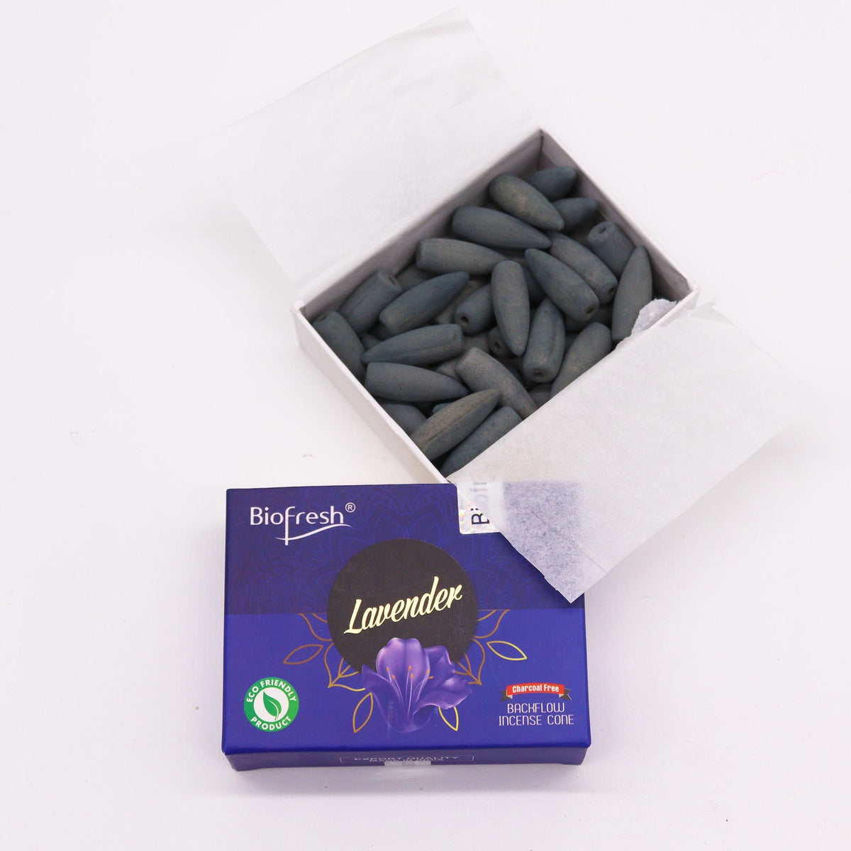 Biofresh Backflow Incense Cones (40 cones) - Lavender