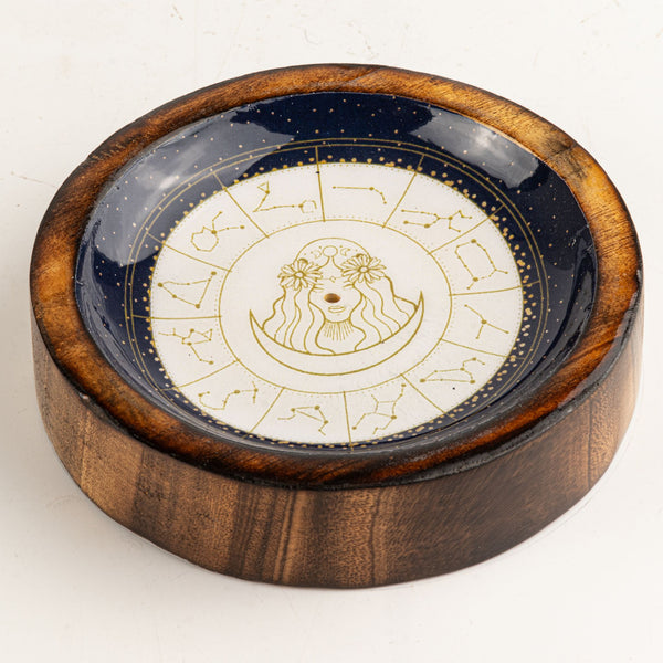 Stars Sign Mini Bowl & Incense Stick Holder - Virgo