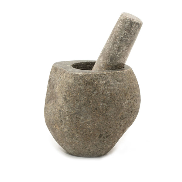 Natural Riverstone Decorative Pestle & Motar -Medium (aprox 12x8cm)