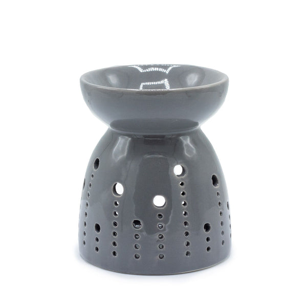 Oil Burner, Bubbles Cutout, Grey