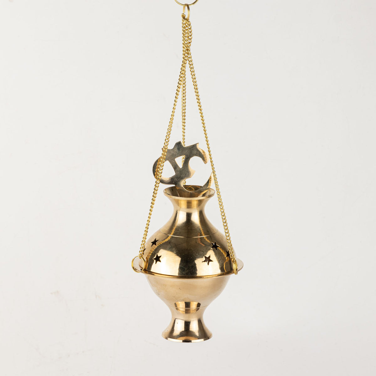 Hanging Brass Incense Burner - Om