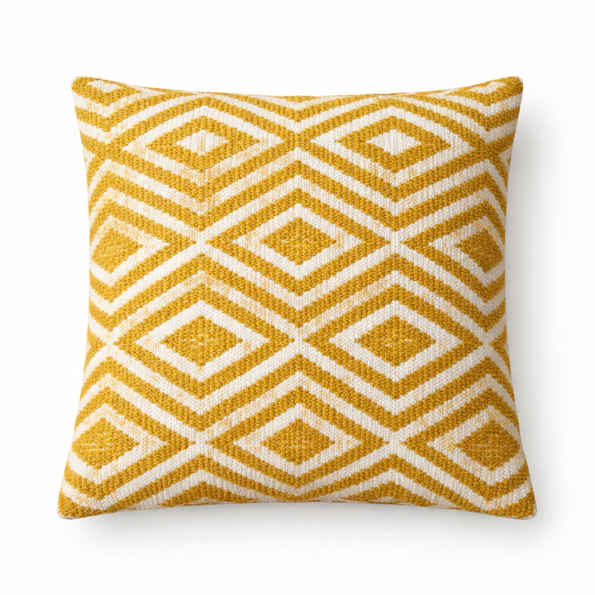 Classic Cushion Cover - Mustard Diamonds - 45x45cm