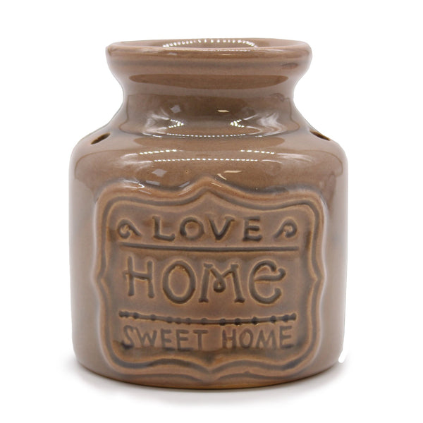 Ceramic Oil Burner, Grey, Home Sweet Home