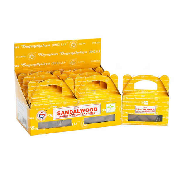 Box of - Satya Sandal Wood Backflow Dhoop Cone