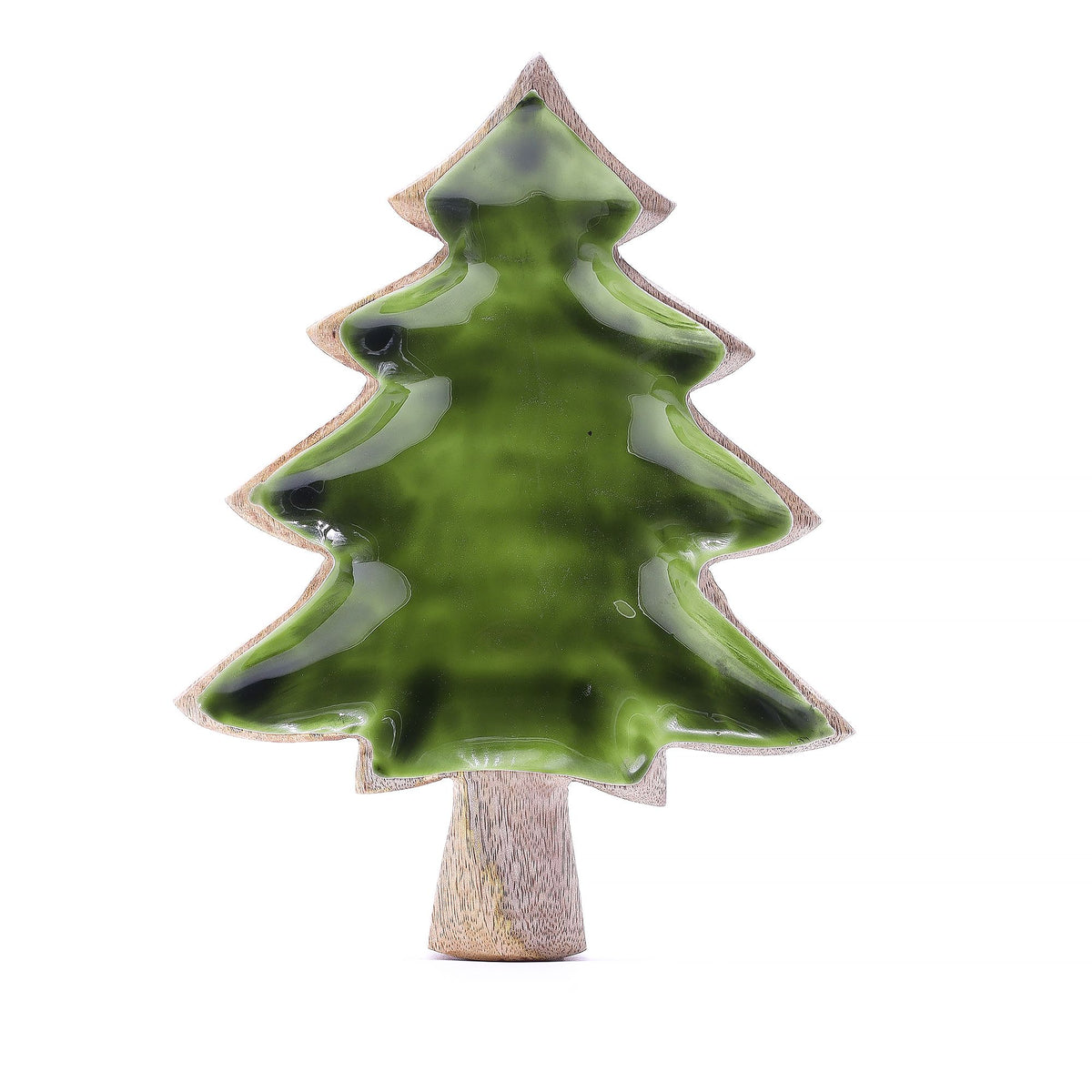 Lost in the Forrest - Enamel Tree Wooden Bowl - 25x19cm