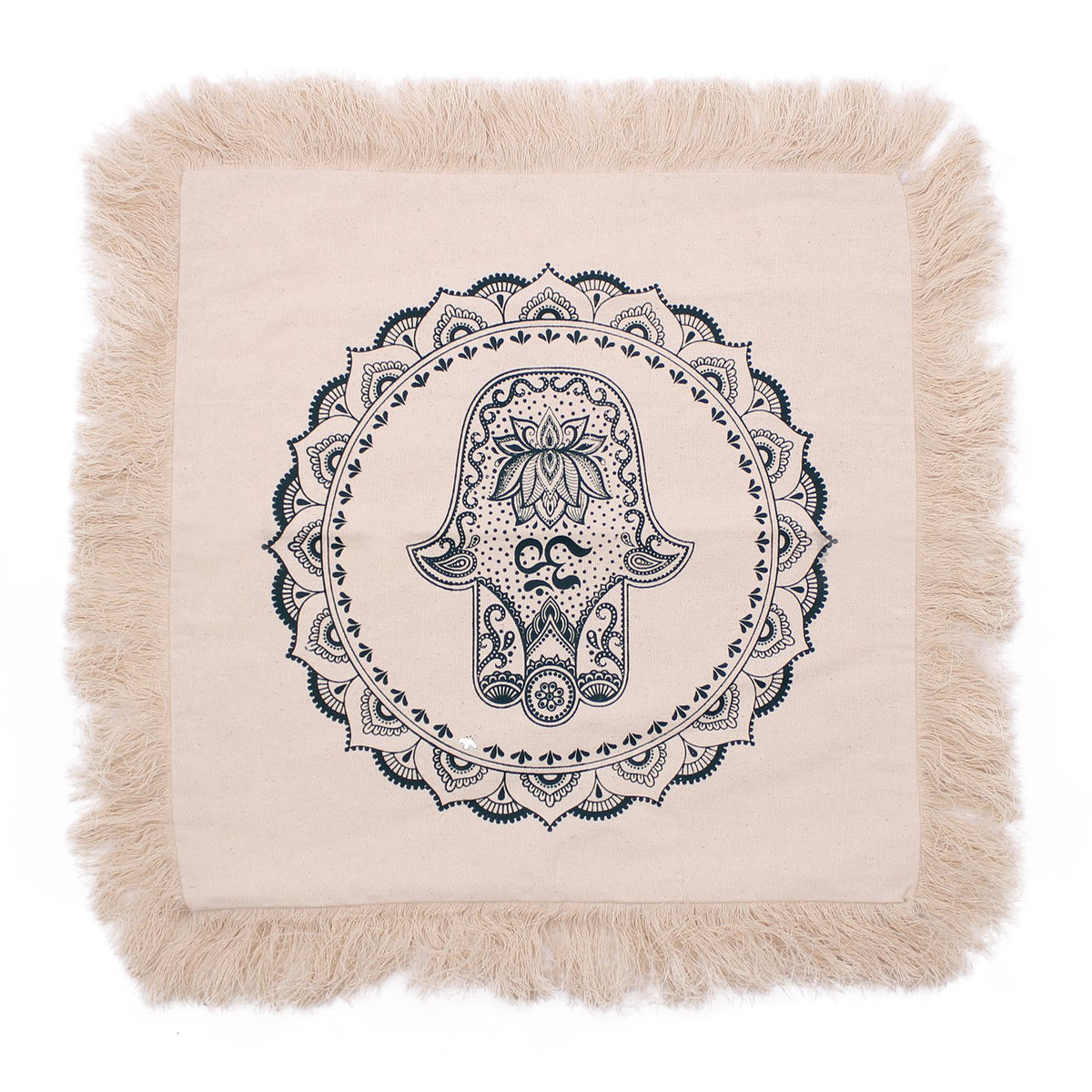 Hamsa Mandala Cushion - 45x45cm - green