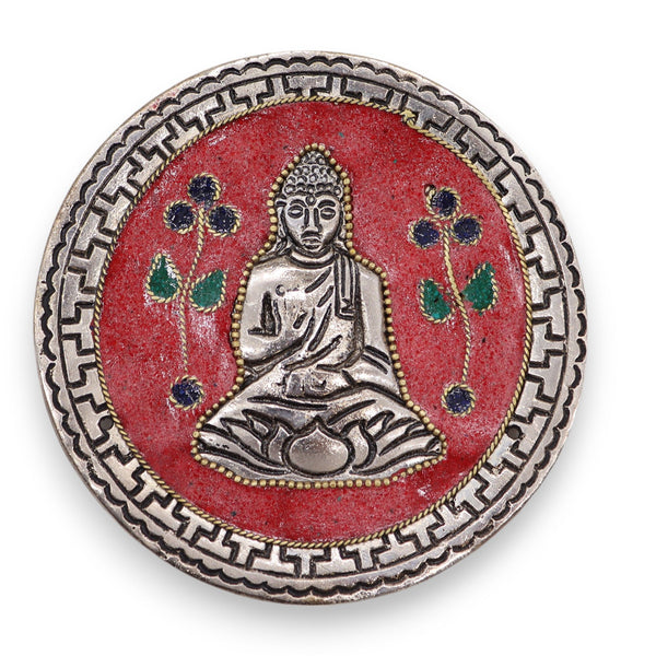 Red Buddha Incense Holder, 10 cm