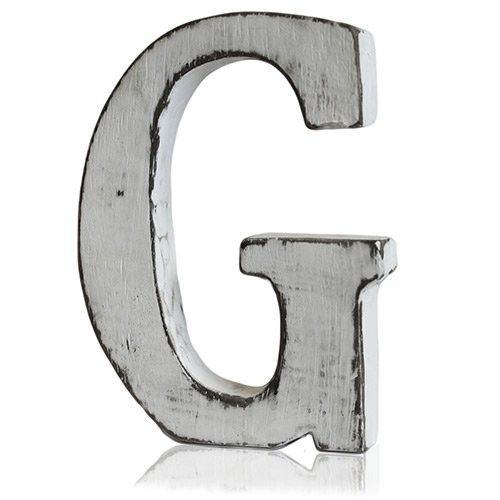 Shabby-Chic-Buchstabe G · Mangoholz