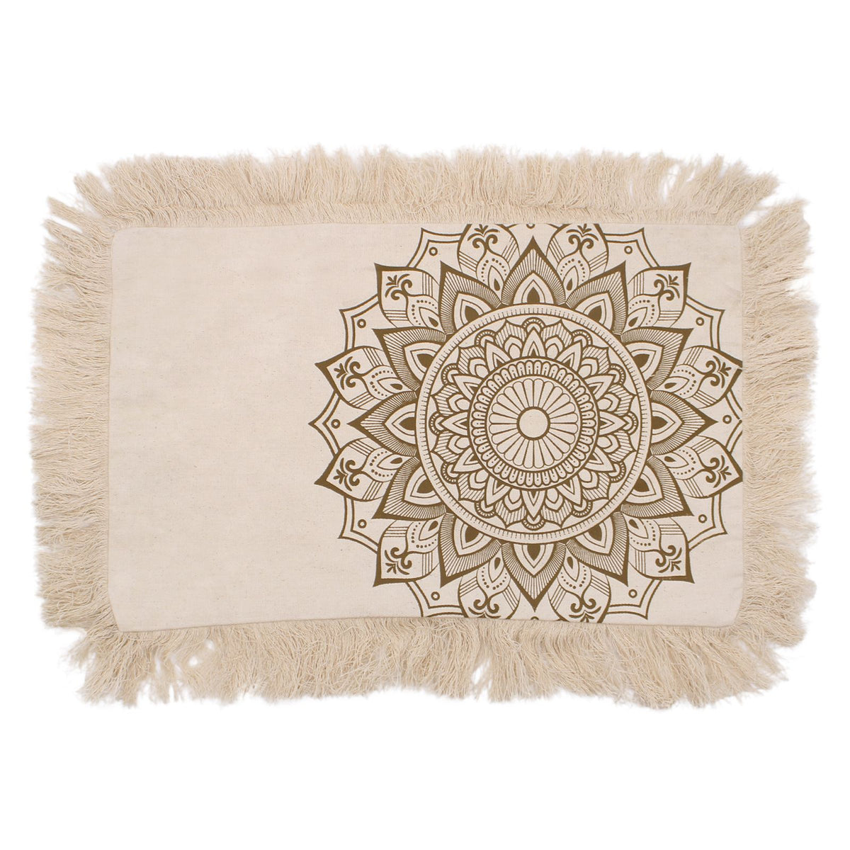 Lotus Mandala Cushion - 30x50cm - bronze