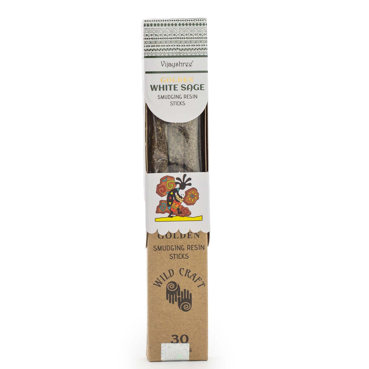 Golden Resin Sticks · White Sage Scent, 6 pieces