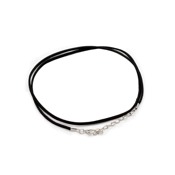Packs Faux Suede Pendant Cords - 2.5mm x 55cm - Black A001