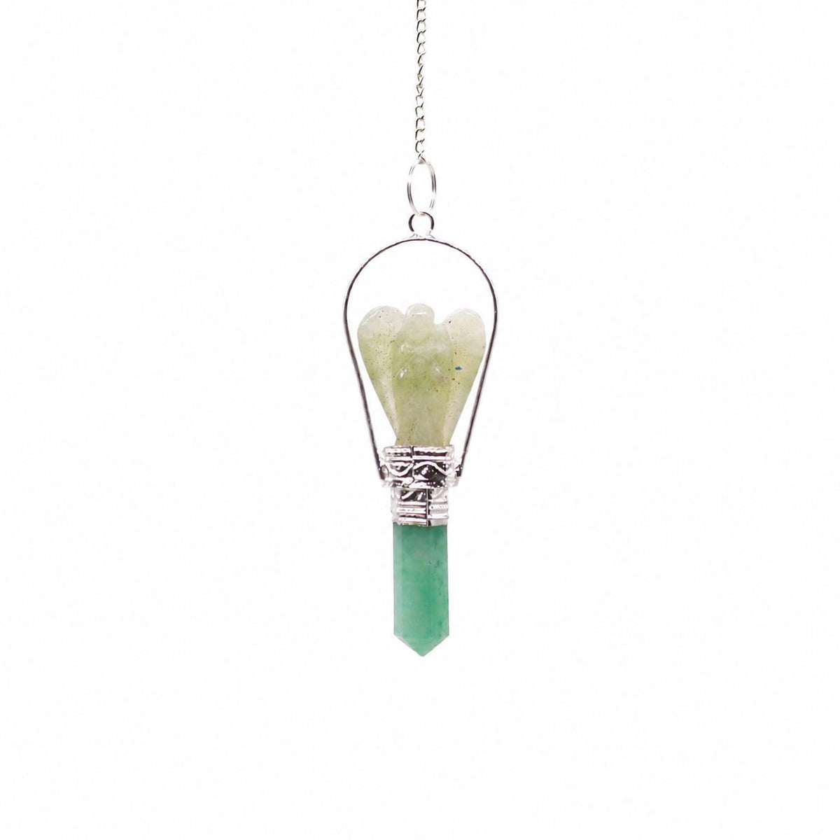 Angel Pendulum with Ring- Green Aventurine