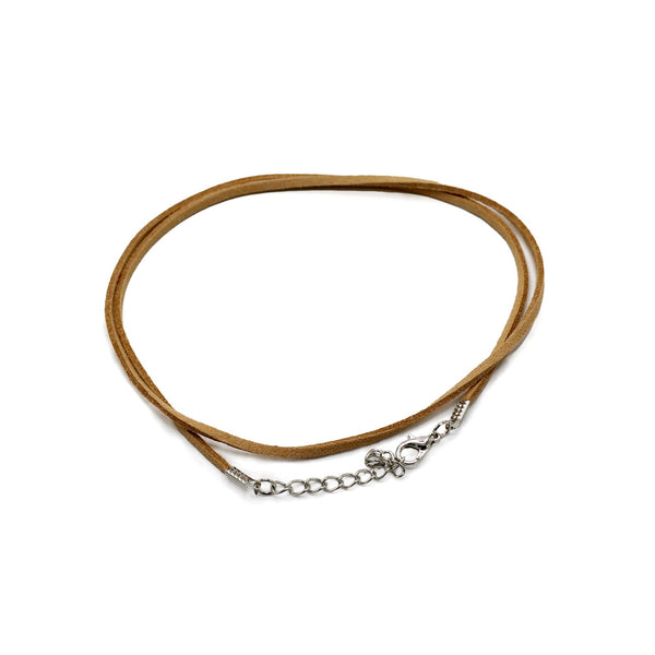Packs Faux Suede Pendant Cords - 2.5mm x 55cm - Tan A120