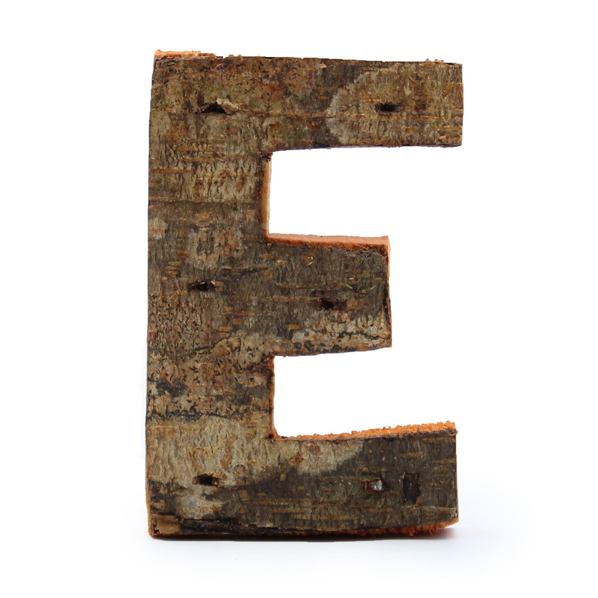 Rustic Bark Letter - "E" - 7cm