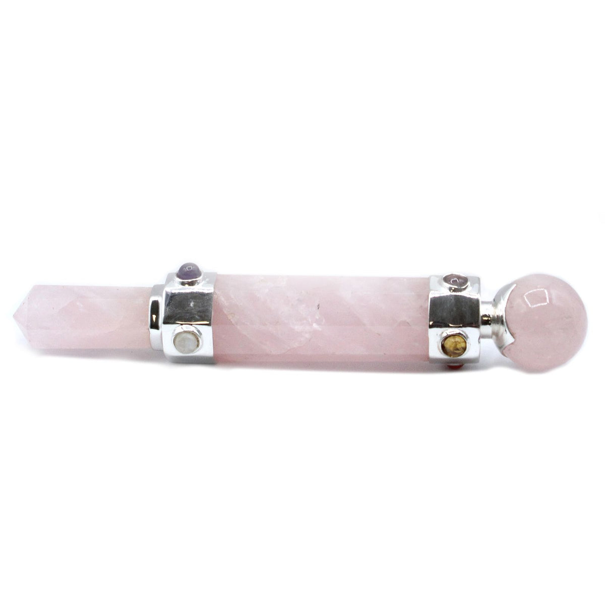 Hexagonal Crystal Wand - 12cm - Rose Quartz