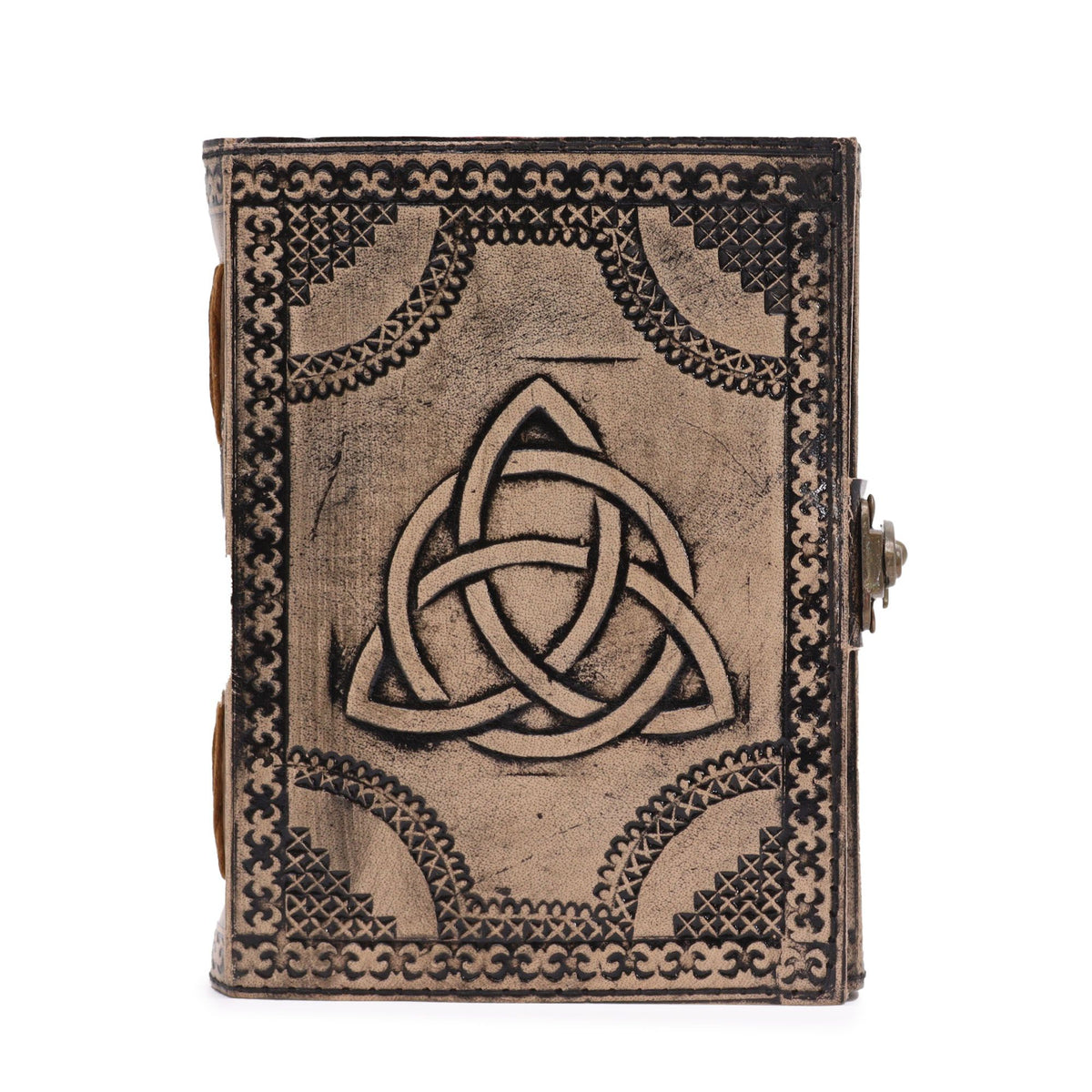 Circle Triquetra - Esoteric Notebook - Red Tan - 200 pages Stich Edge- 17.5x12.5x3cm