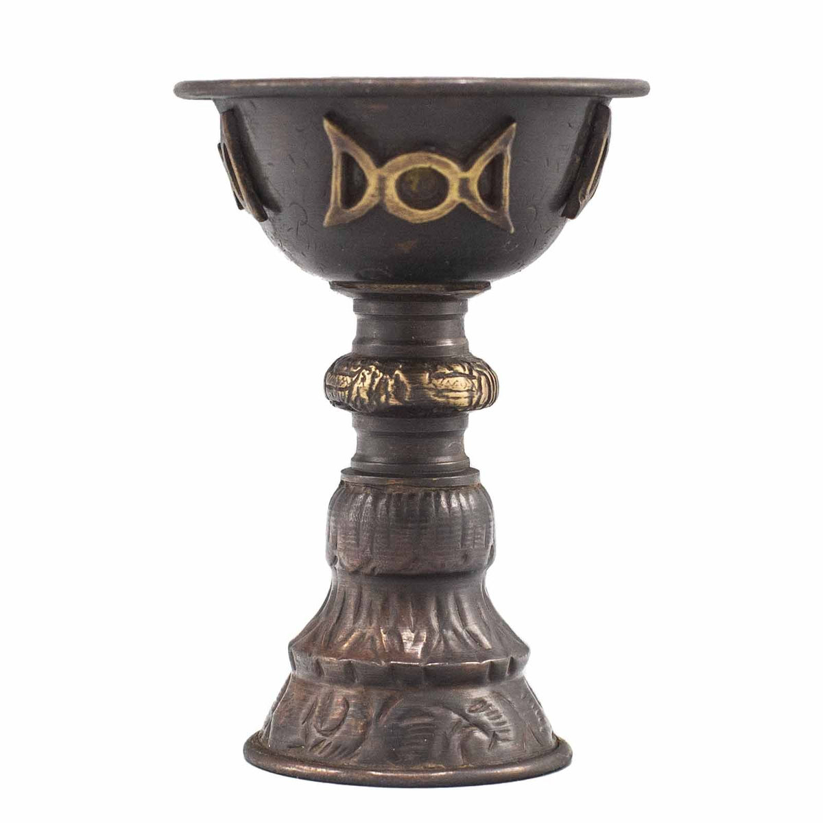 Copper Finish Ritual Goblet, Triple Moon