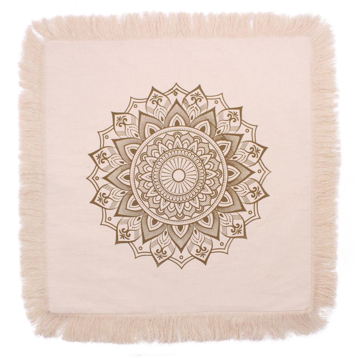Lotus Mandala Cushion - 60x60cm - bronze