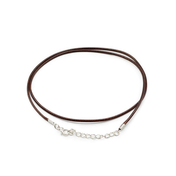 Packs Waxed Pendant Cords - 2mm x 55cm - Assorted - Dark Brown 112