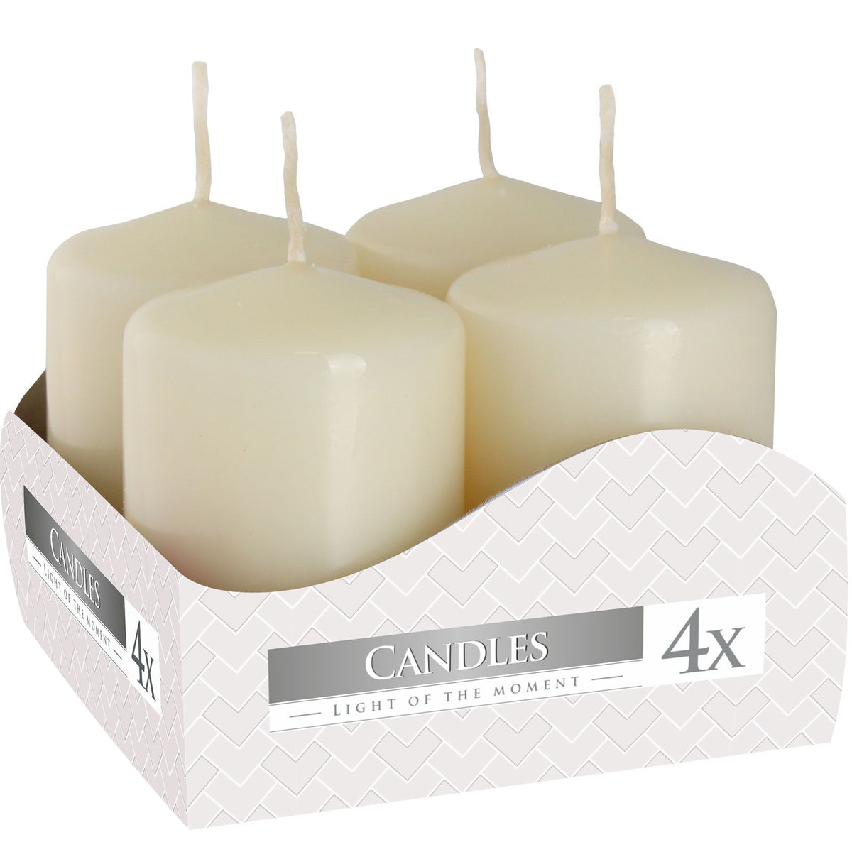 Set of Pillar Candles 40x60mm (4 pieces) - Ivory