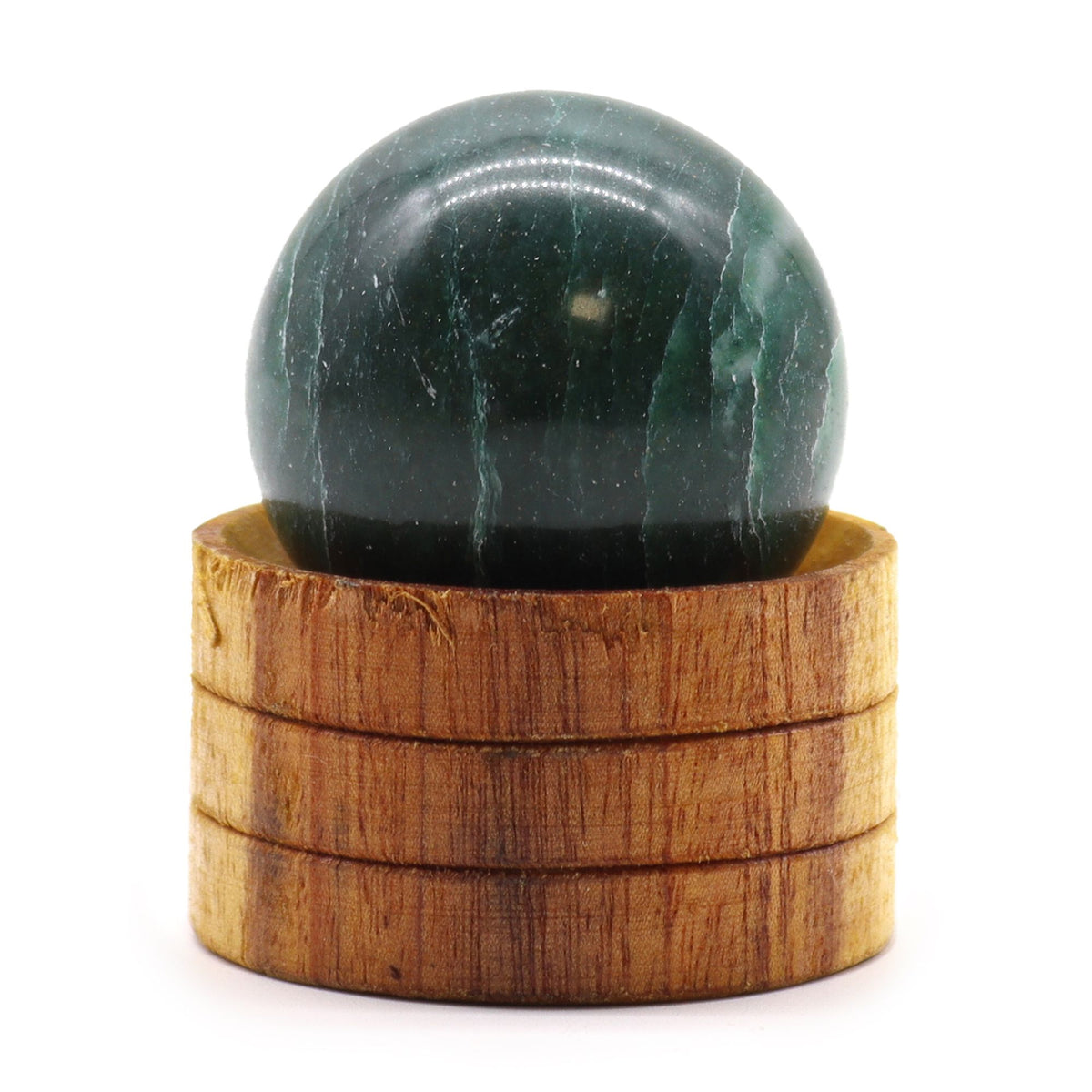Indian Jade Sphere, 40 mm, with Stand