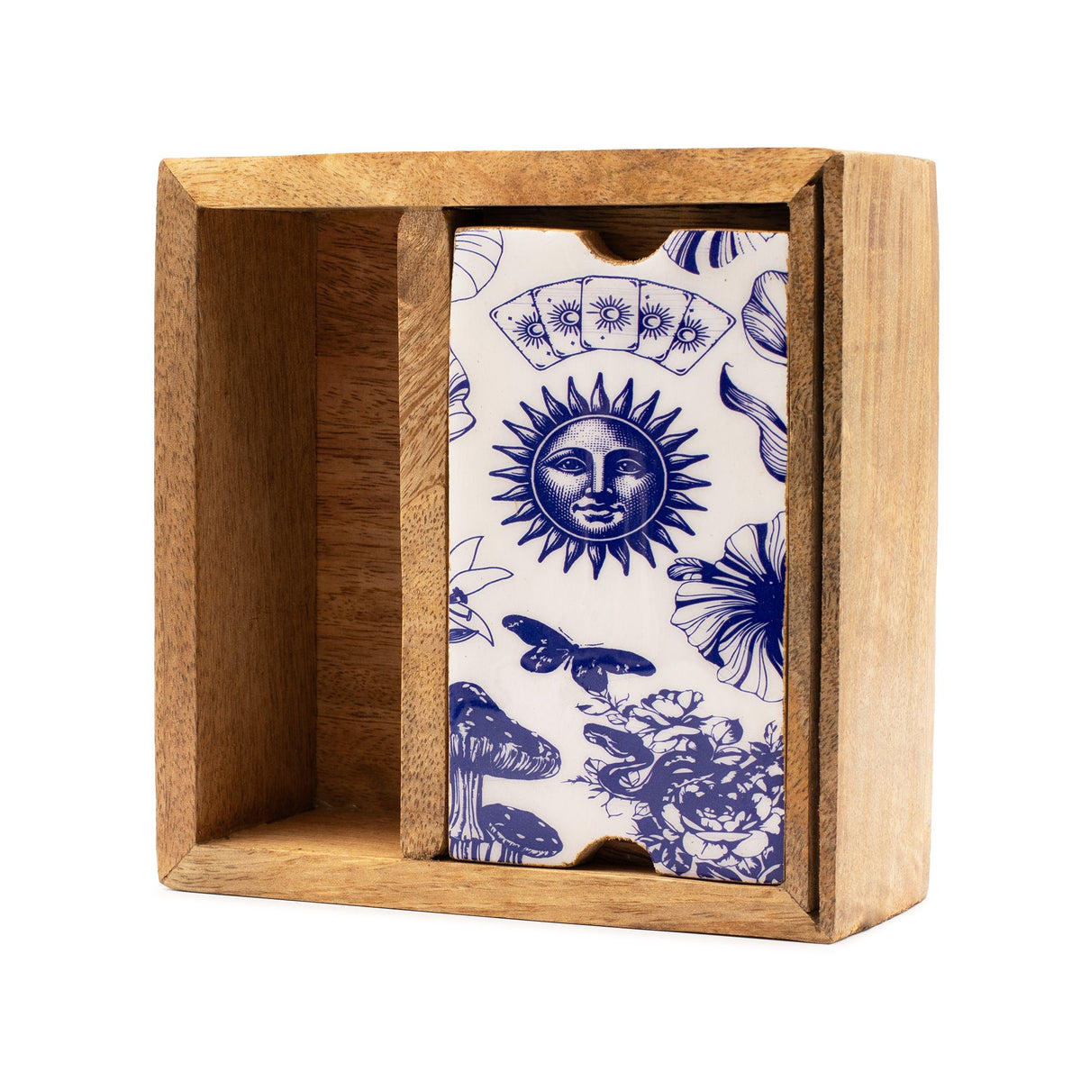 Two Section Tarot Box with Card Holder