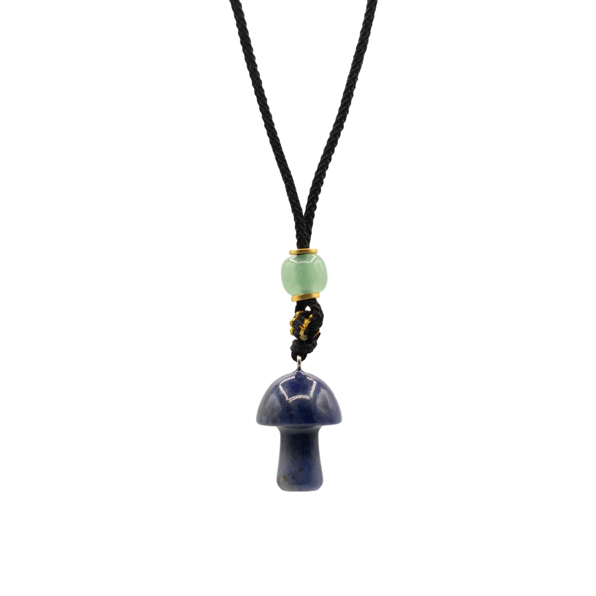 Sodalite Mushroom Pendant Necklace