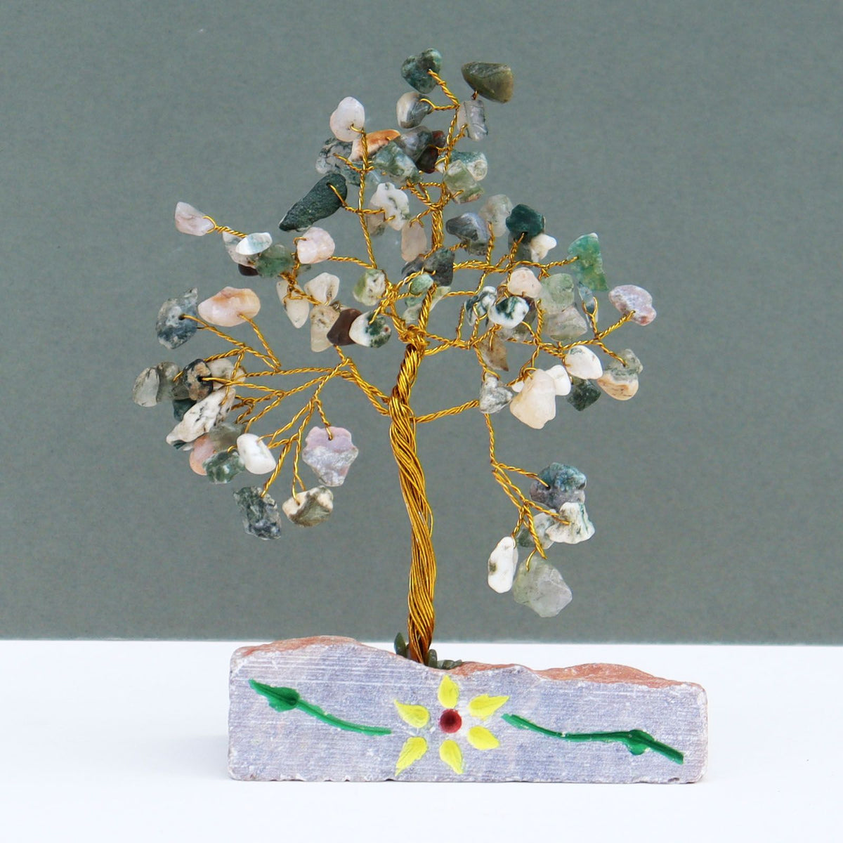 Tree Agate Gemstone Tree- 80 Stones