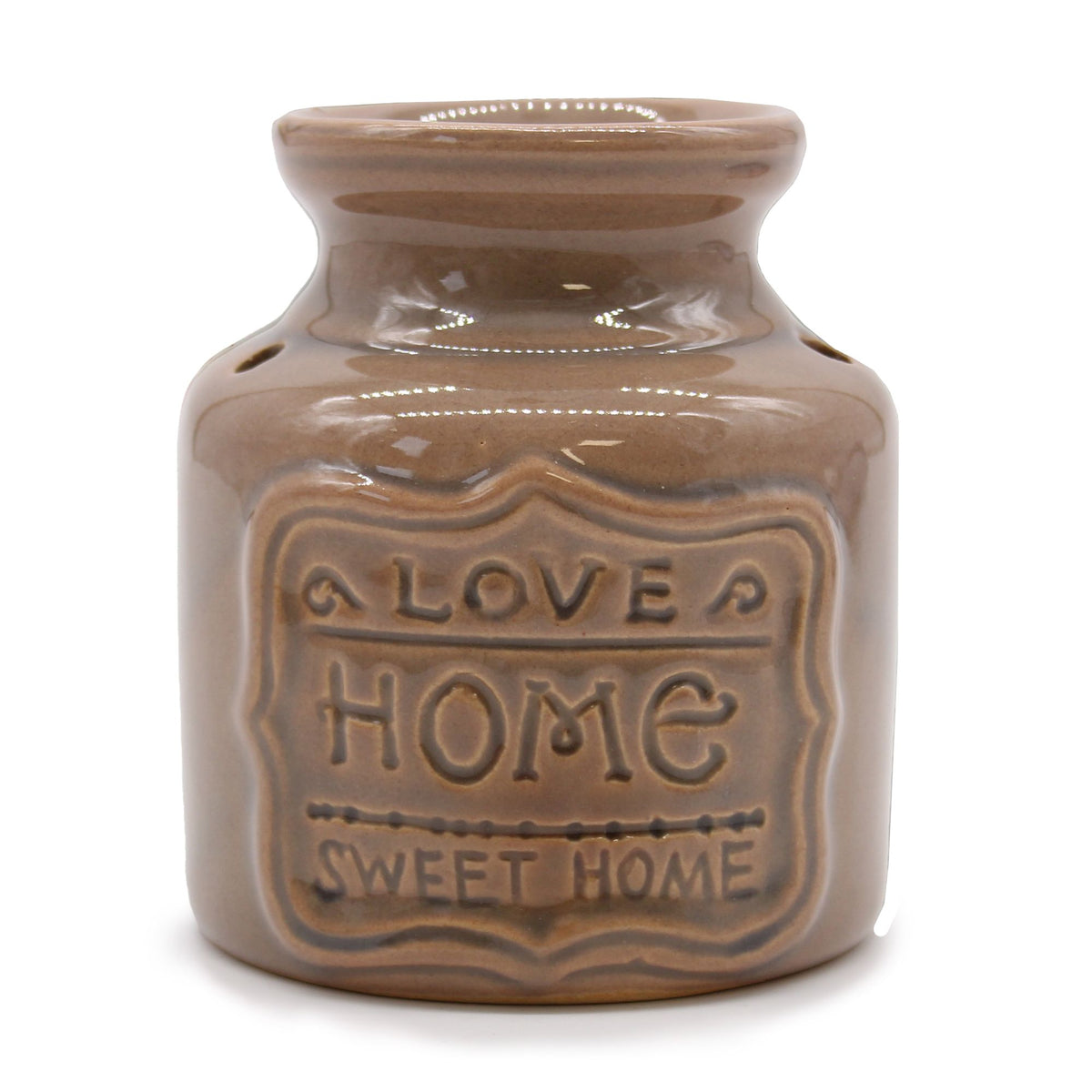 Ceramic Oil Burner, Grey, Home Sweet Home