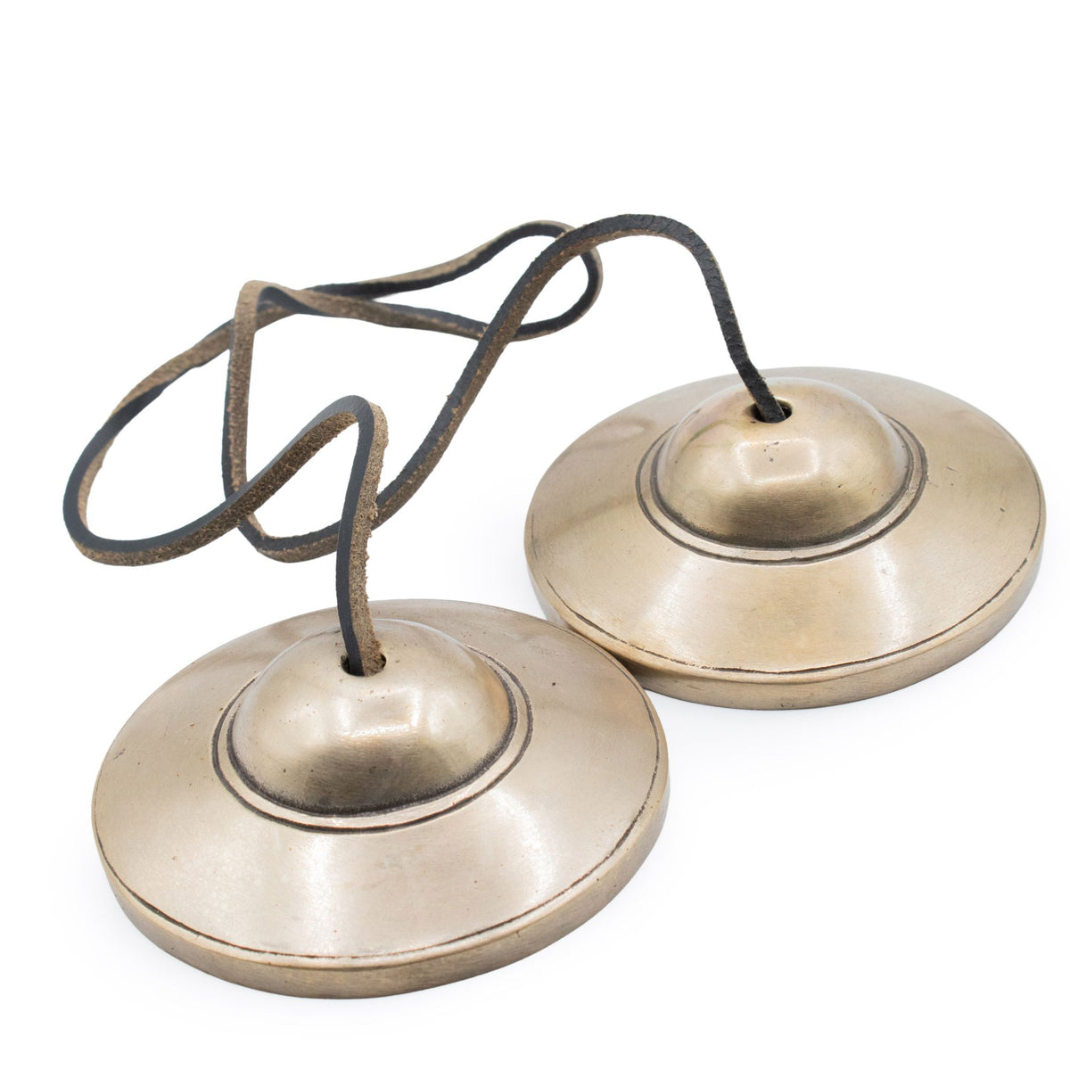 Tibetan Tingsha, Plain Brass, 7.5 cm