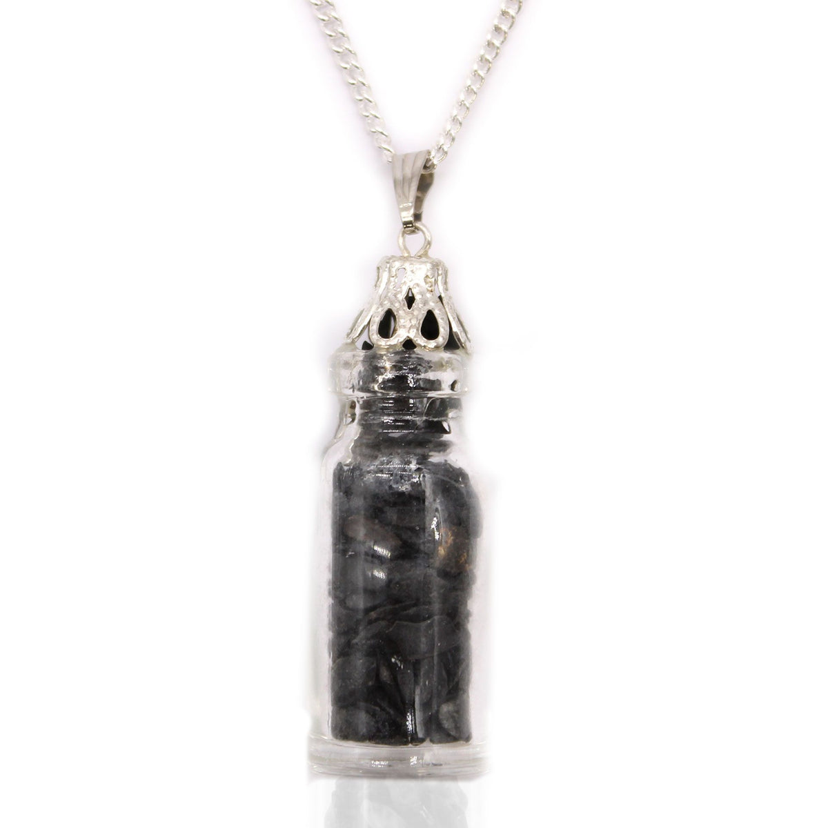 Fläschchen-Kette · Schwarzer Onyx