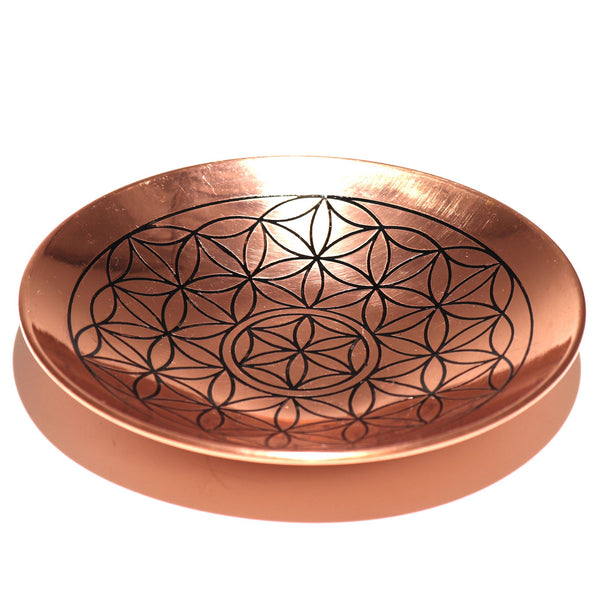 Copper Offering Plate, Flower of Life