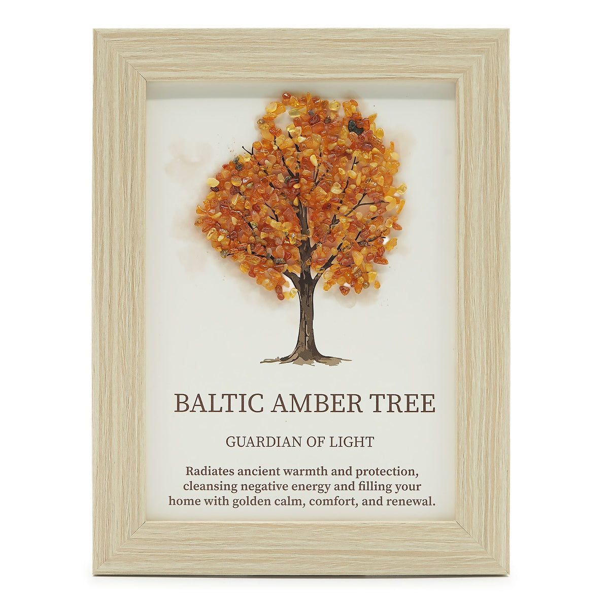 Gemstone Picture - Tree of Life - Baltic Amber (20x14.7x1cm)