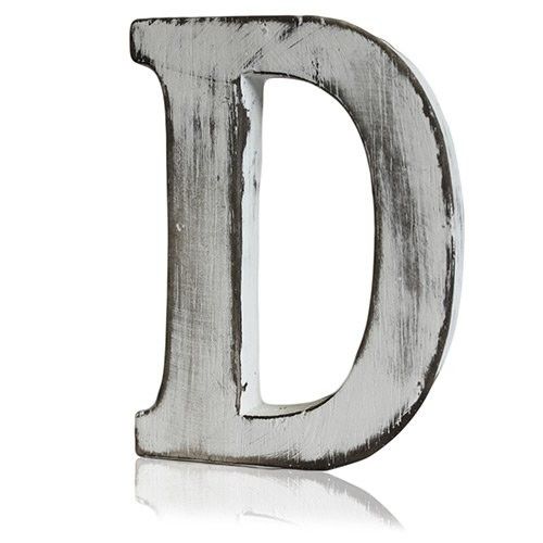 Shabby-Chic-Buchstabe D · Mangoholz