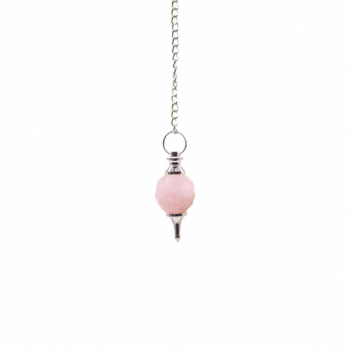 Faceted Rose Quartz Pendulum