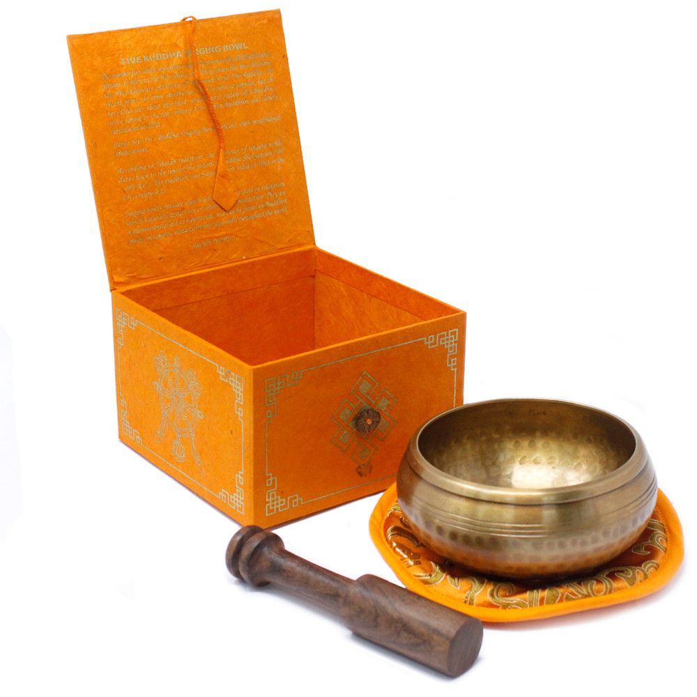 Five Buddha Singing Bowl Set, 10 cm