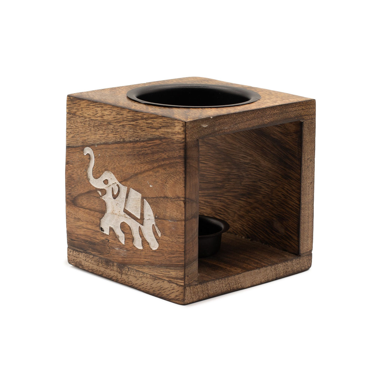 Mango Wood Oil Burner, Elephant
