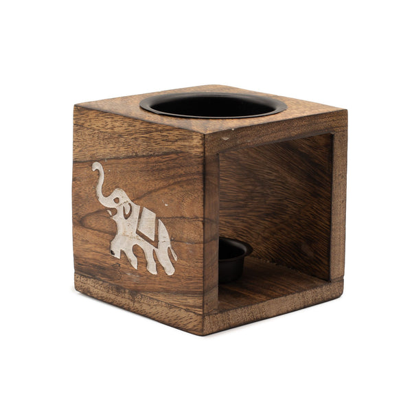 Mango Wood Oil Burner, Elephant
