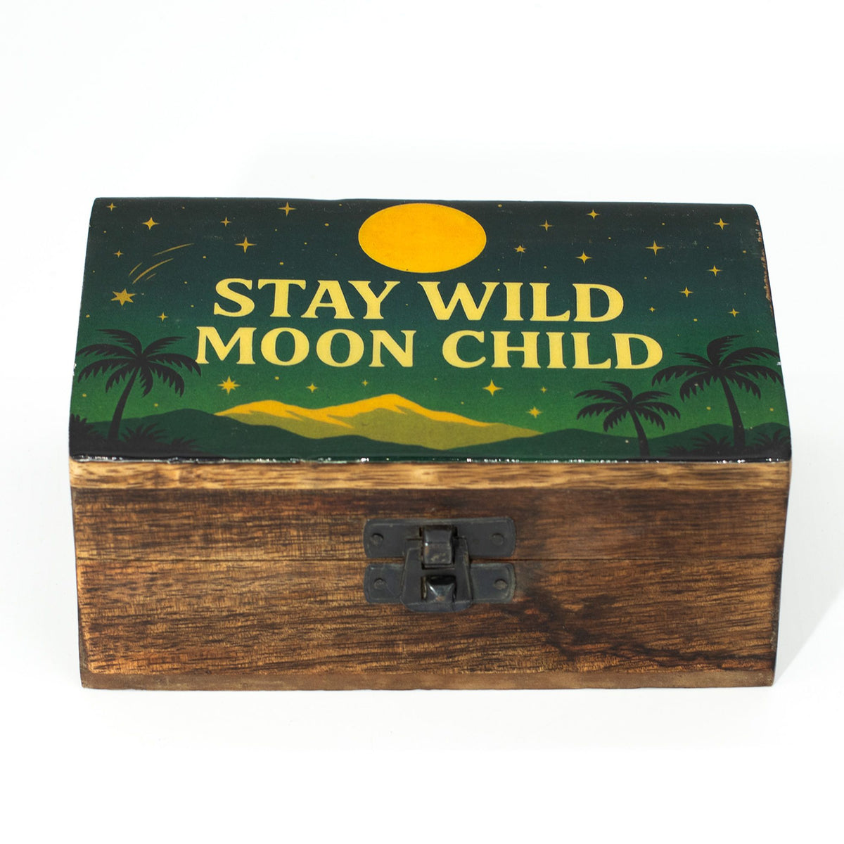 Medium Enamelled Box - Stay Wild Moon Child