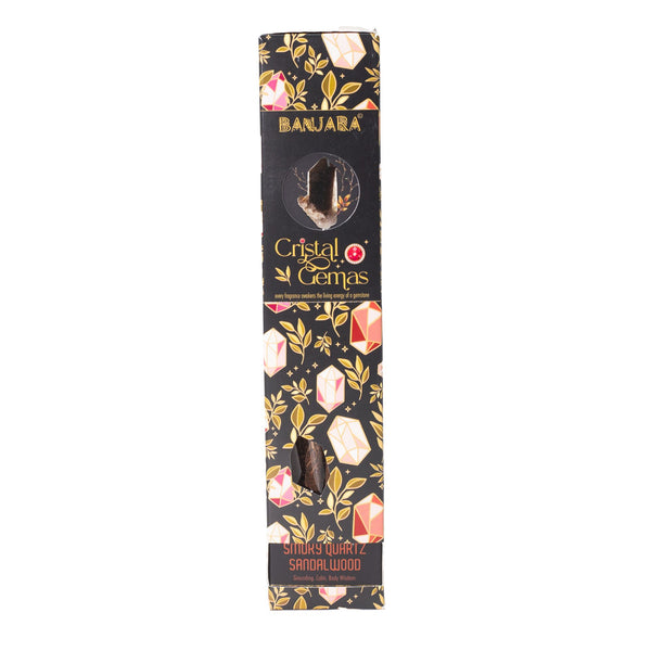 Banjara Cristal Gemas Incense Sticks - Smoky Quartz Sandalwood