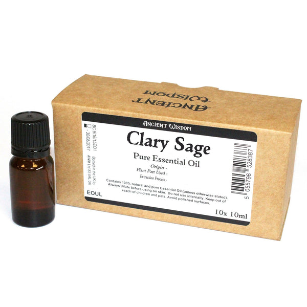 10x 10ml Clary Sage Essential Oil Unlabelled