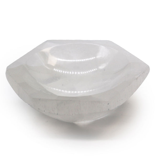 Selenite Hex Bowl, 10 cm