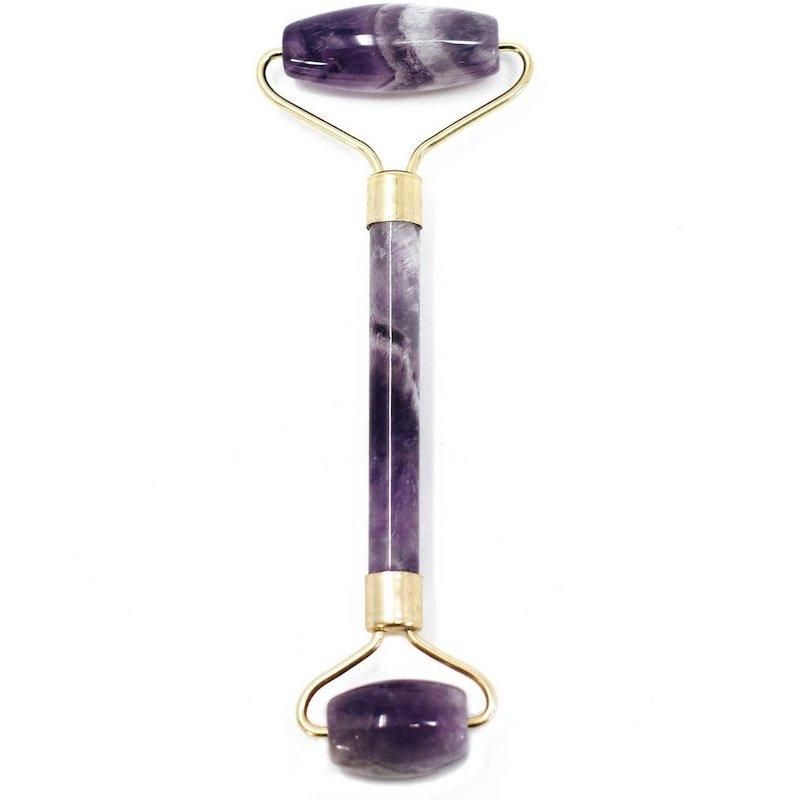 Amethyst-Gesichtsroller mit Baumwollbeutel