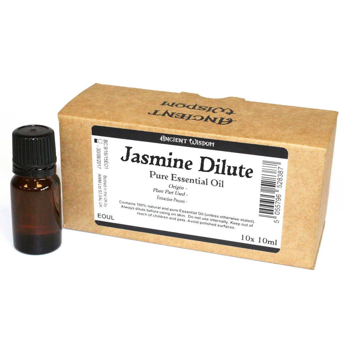 10x 10ml Jasmine Dilute Essential Oil Unlabelled