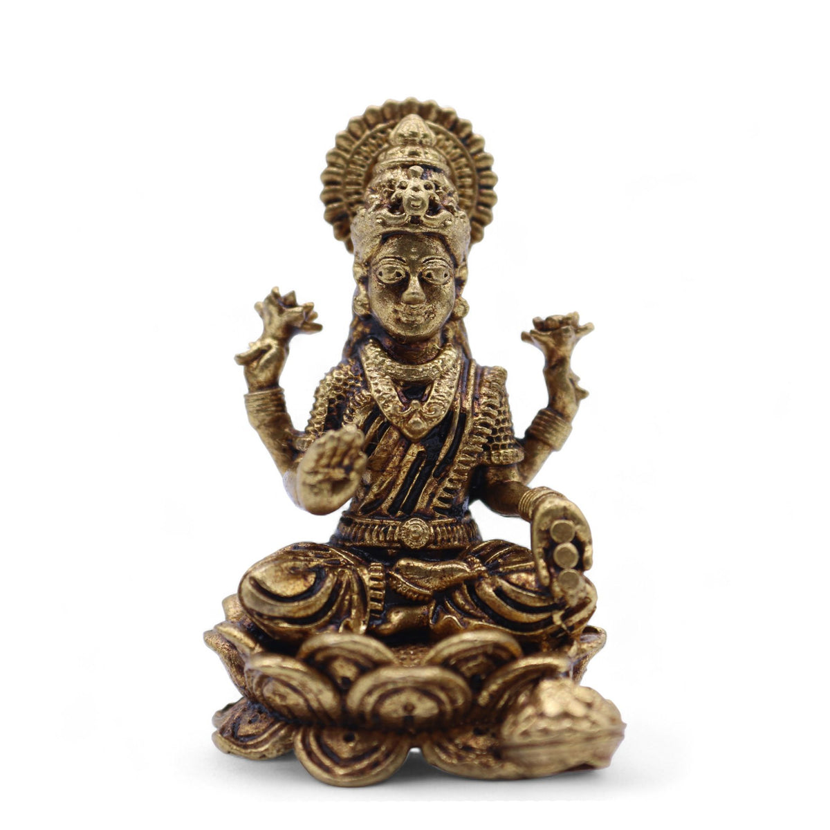 Brass Miniature Gods - Laxmi (22gms) - 37mm