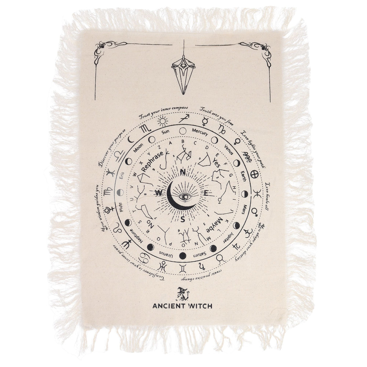 Ancient Witch Pendeltuch · Auge, Natur & Schwarz