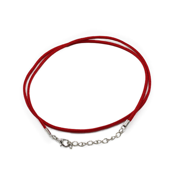 Packs Faux Suede Pendant Cords - 2.5mm x 55cm - Red A056