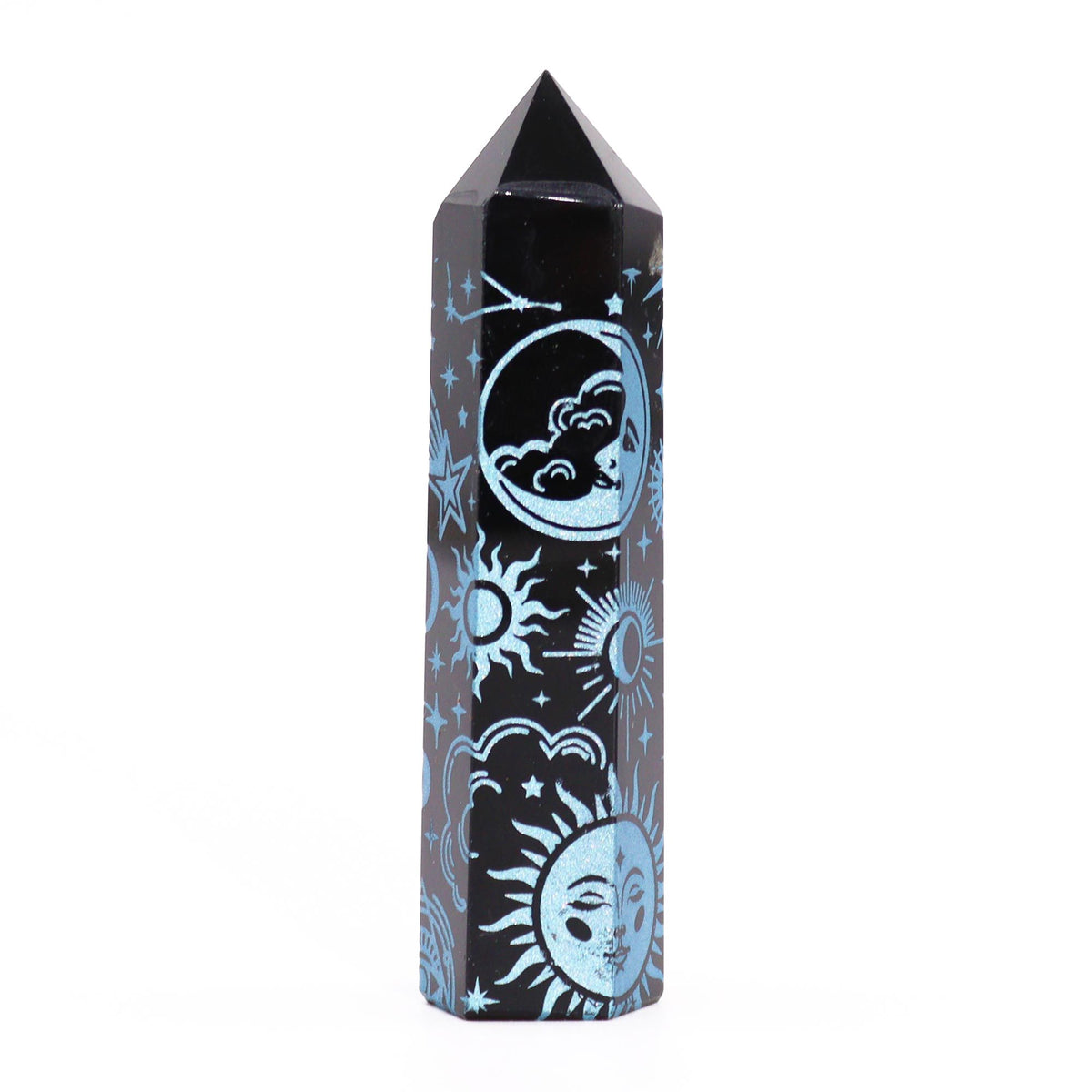 Black Obsidian Point, Mystic Story Sky Blue